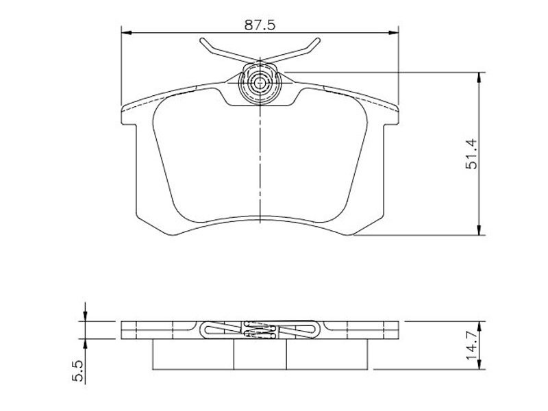 PASTILHA FREIO TRASEIRO -