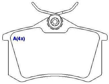 PASTILHA FREIO TRASEIRO -