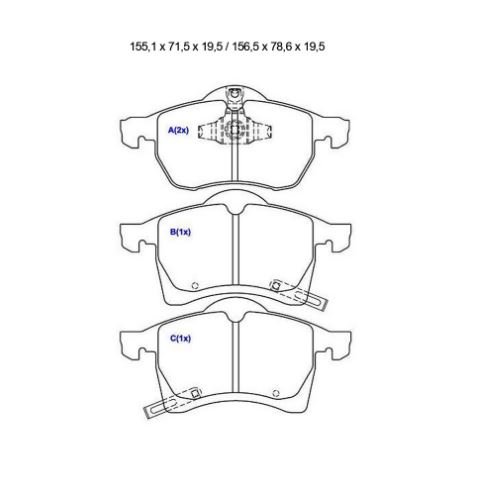 PASTILHA FREIO DIANTEIRO