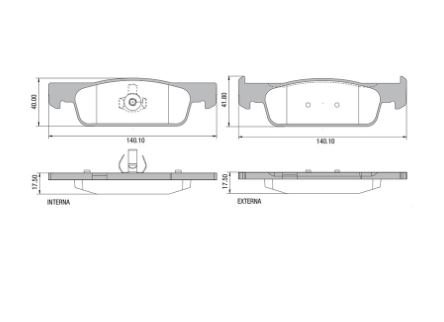 PASTILHA FREIO DIANTEIRO -