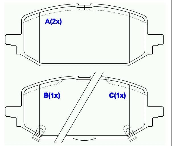 PASTILHA FREIO DIANTEIRO -