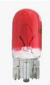 LAMPADA PAINEL - T10 5W 12V  PINGAO ESMAGADA  VERMELHA