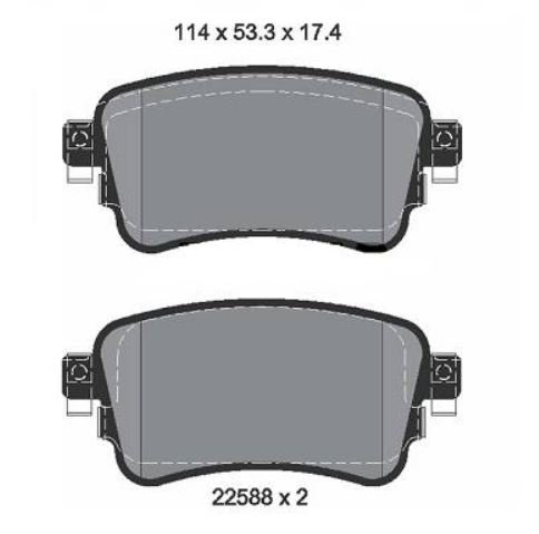 PASTILHA DE FREIO TRASEIRO